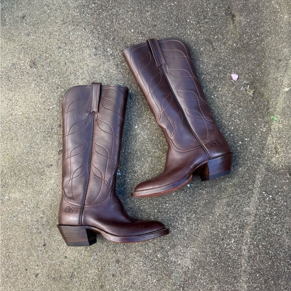 Holly Henry Old Stone Trade Cowboy Boots Handmade Calfskin Western Boots Size 5